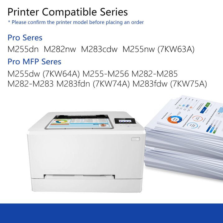 206A Toner Set: W2110A W2111A W2113A W2112A 206A Toner Cartridge Compatible for 206A Color Pro M255 MFP M282 M283 Series Printer (BK/C/M/Y)