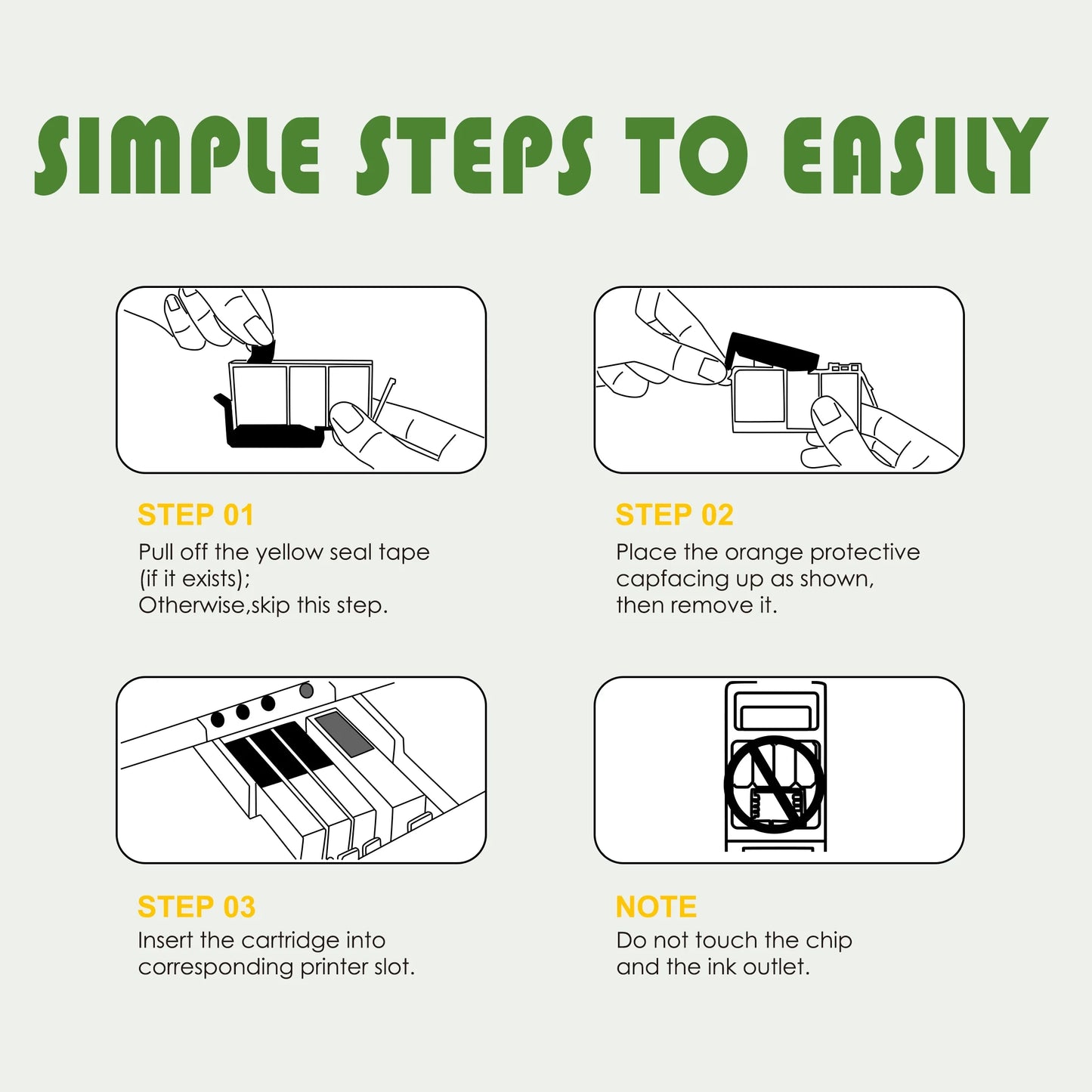 5-Pack 902XL 902 Ink Cartridge Compatible for HP 902XL Ink Cartridge for OfficeJet Pro 6960 6968 (2 Black 1 Cyan 1 Magenta 1 Yellow)