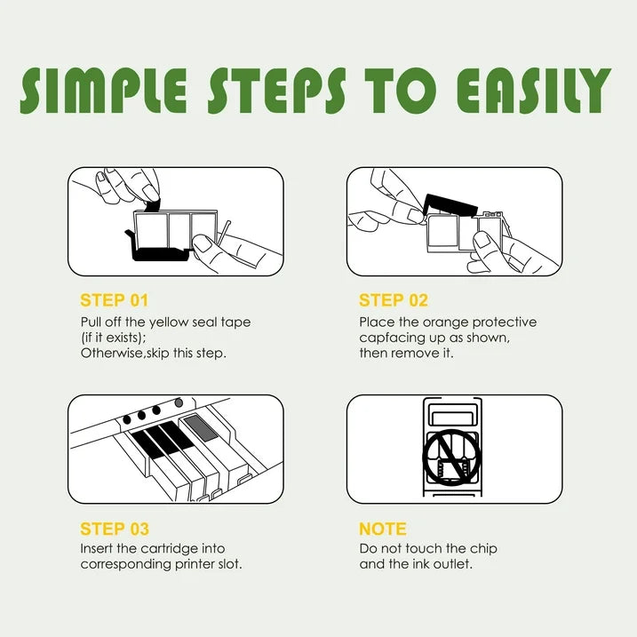 952 xl Ink Cartridge Black,Cyan,Magenta,Yellow Compatible for HP 952 Ink Cartridge 4 Pack 952xl Ink 8740 8730 Printer