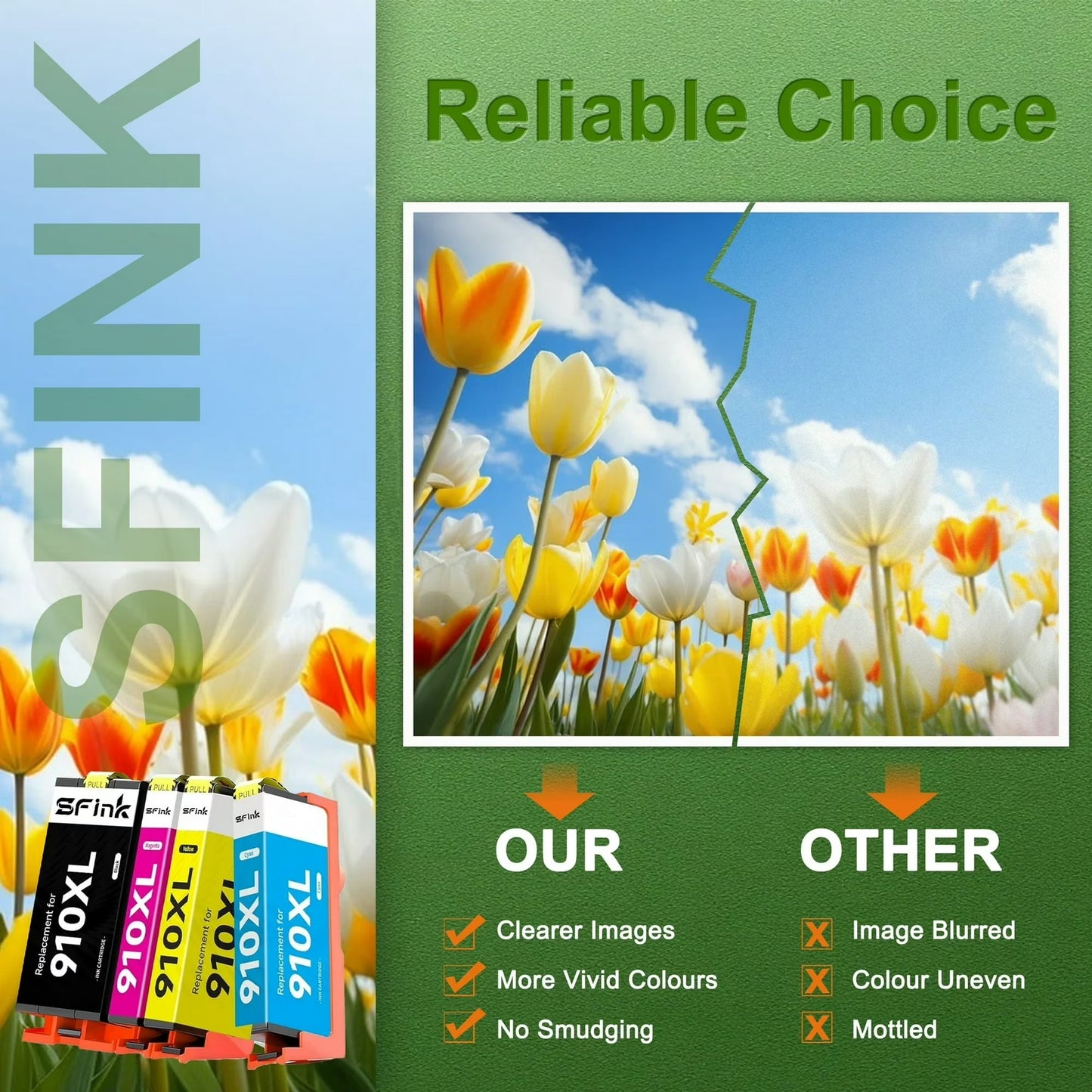 910xl 910 xl ink Cartridges 4 Pack Compatible for HP 910xl Combo Pack ink Cartridges for OfficeJet 8010 8015 Pro 8020 8020e 8025 8028 Printers