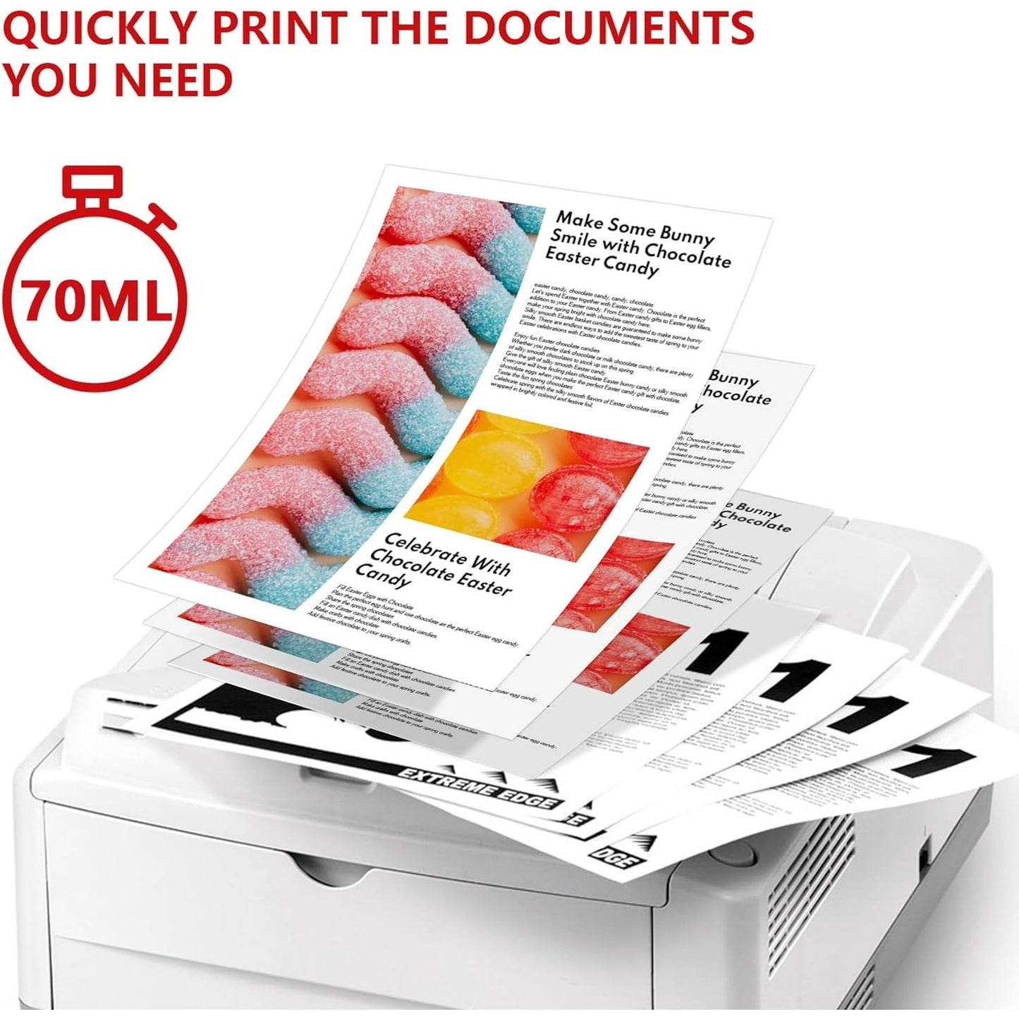 GI-23 Ink Bottles (6-Pack, Black Cyan Magenta Yellow Red Gray) - GI23 GI-23 Ink Refill Replacement for Canon PIXMA G620 G520 Printer