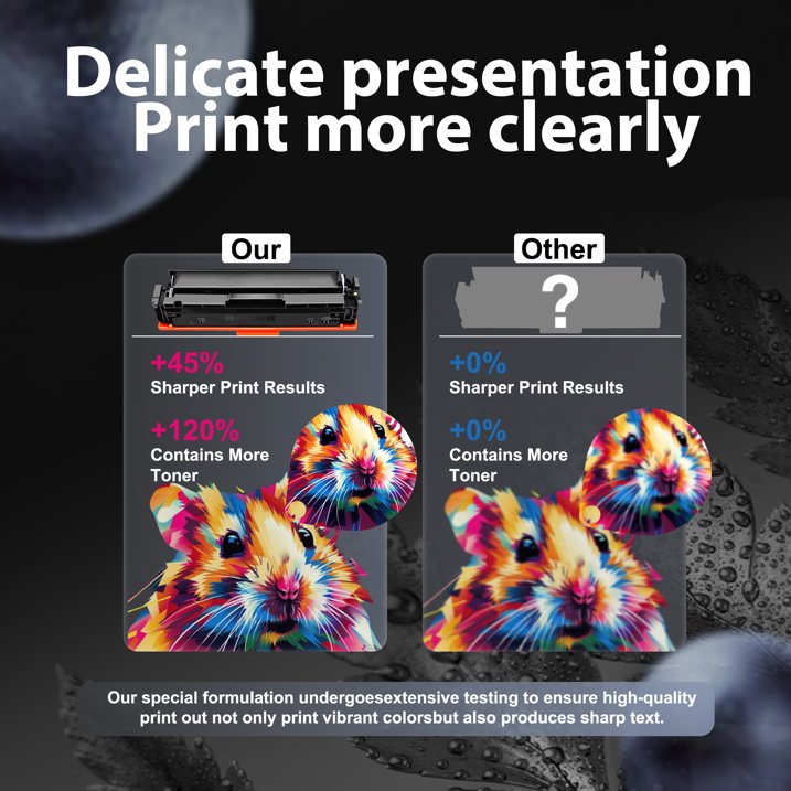 414A Toner Cartridge (with Chip) Compatible for 414A 3 Pack Toner Cartridge for Color Pro M455dn M480f Printer