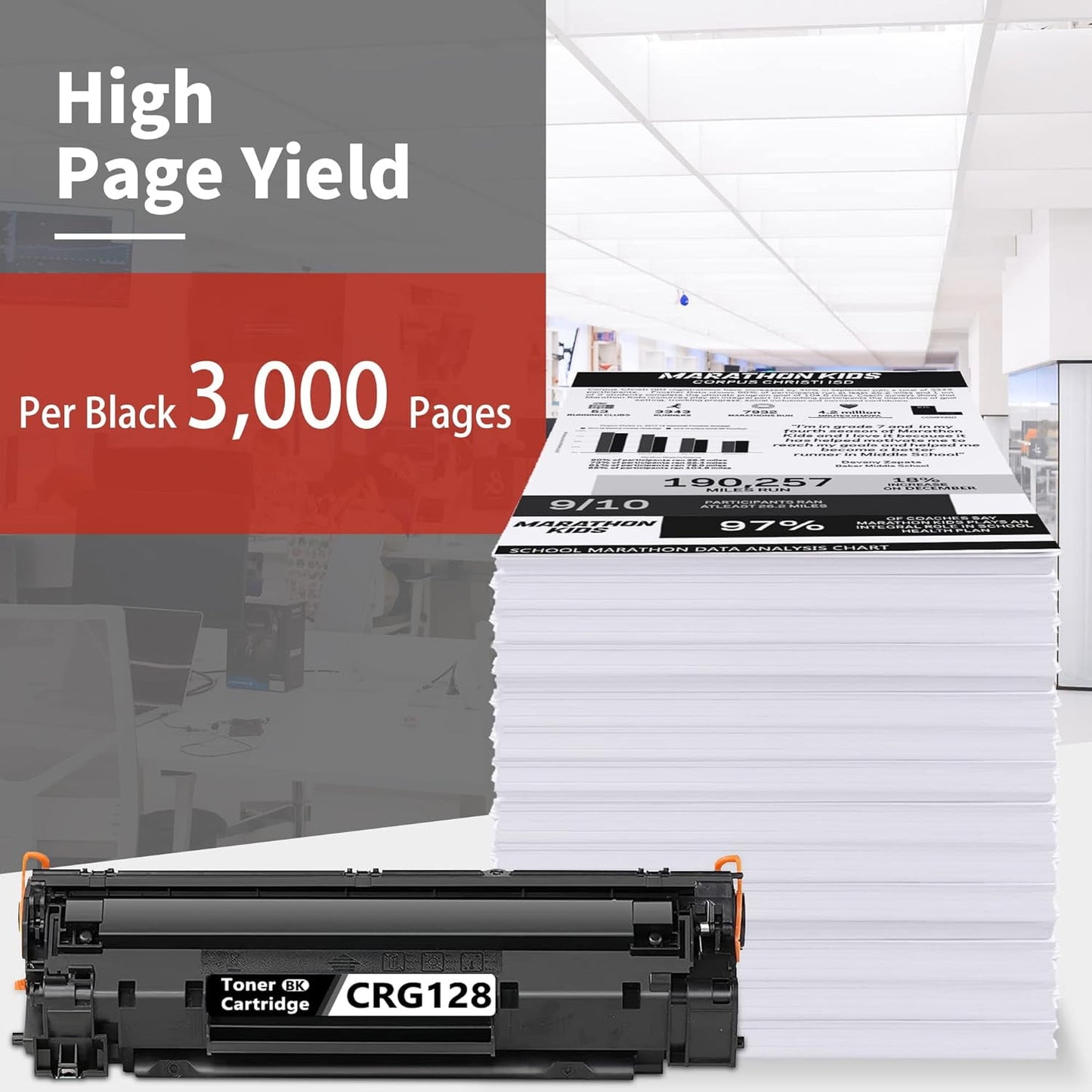 Cartridge 128 CRG128 Toner Cartridge 128 Toner Black Replacement for Canon CRG-128 ImageCLASS MF4770n MF4450 MF4880dw MF4570dw MF4890dw Printer Toner 2-Pack 3500B001