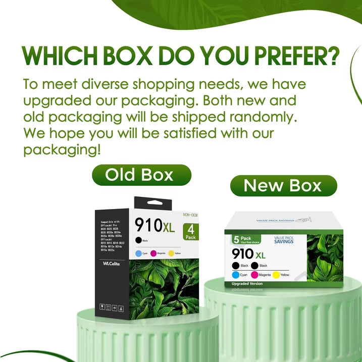 910XL Ink Cartridges Combo Pack Compatible for HP910 XL Ink Cartridges 910 Ink for OfficeJet 8022e 8020 Pro 8015e 8028e Printers Ink 910 (4 Pack)