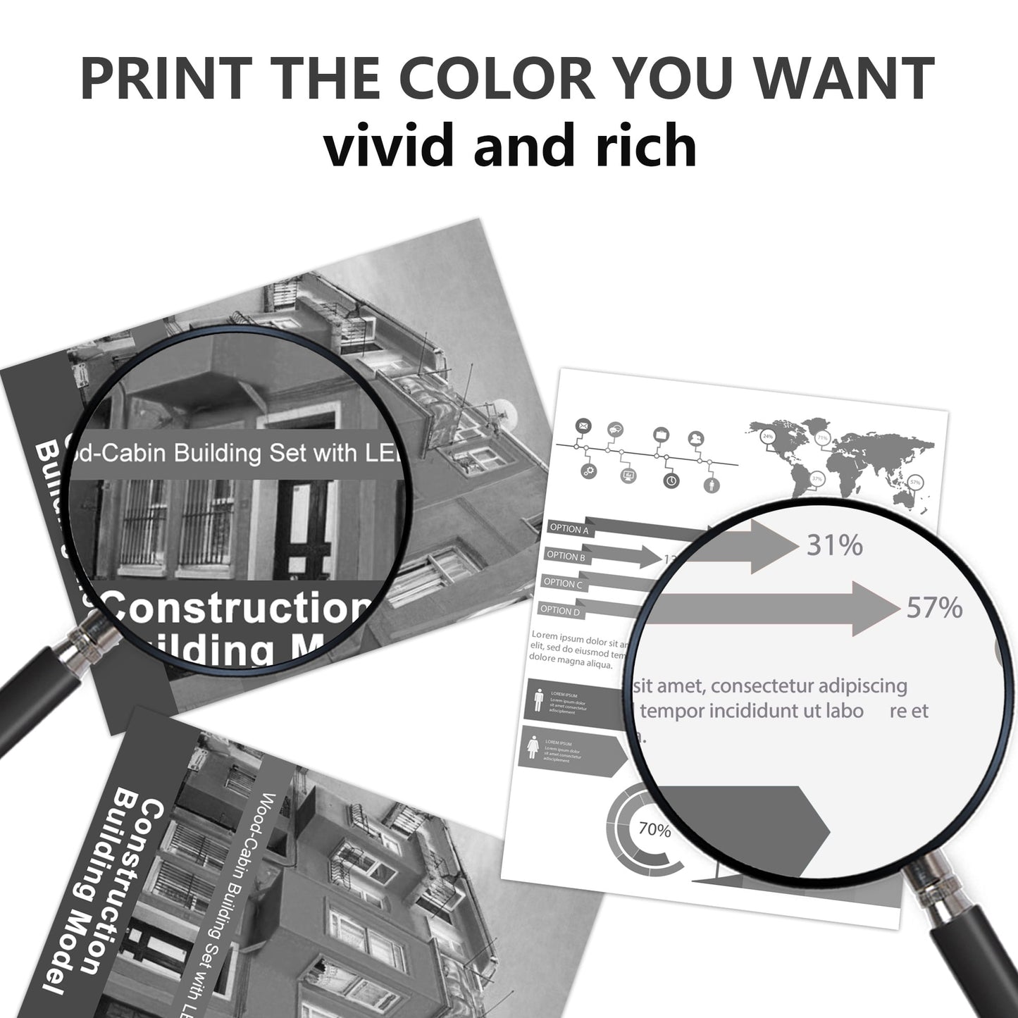 3 Pack Black TN760 Toner Cartridge Replacement for Brother HL-L2390DW Printer Ink (Total 9000 Pages)