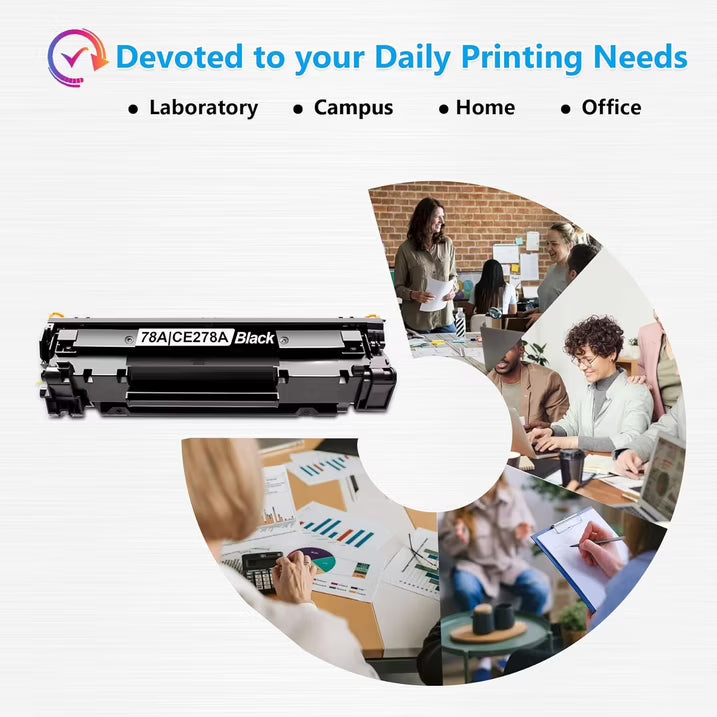 78A Black Toner Cartridges Pack of 2 CE278D Compatible for 78A Toner with Pro P1606dn P1606 P1566 P1560; M1536dnf M1537dnf M1538dnf M1530 MFP Printer (with Chip 2-Pack)