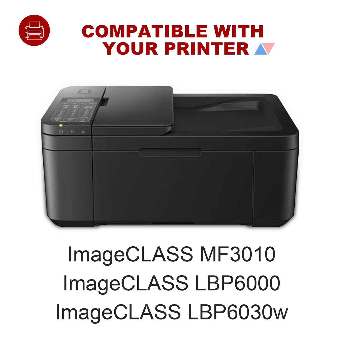 125 CRG 125 Toner Compatible for Canon 125 Toner Cartridge for LBP6030w LBP6000 MF3010 Printer（2 Pack）