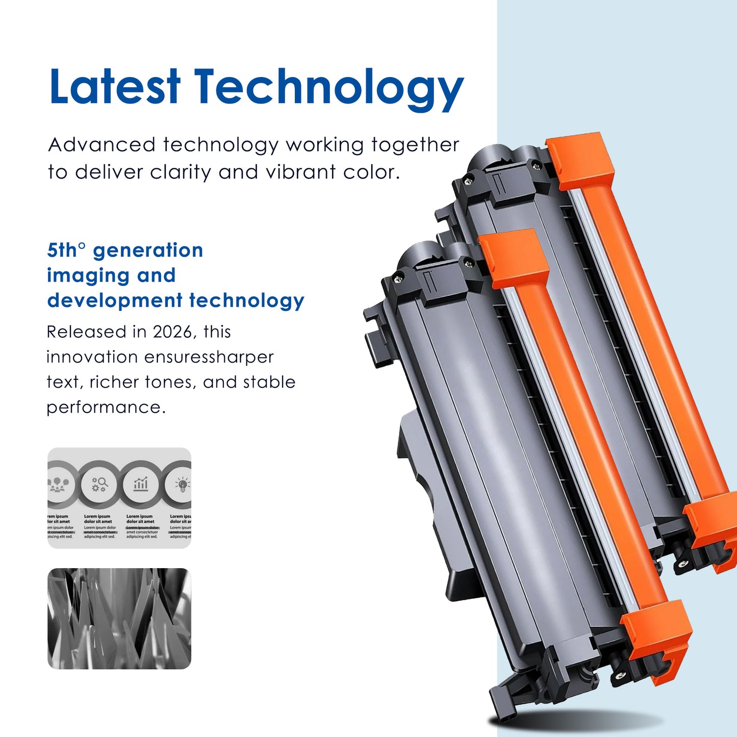 TN-730 TN 730 Toner Cartridge Compatible for Brother TN730 High Yield Black Works with HL-L2395DW DCP-L2550DW MFC-L2717DW ( 4 Black, 1500 Pages Per Cartridge )