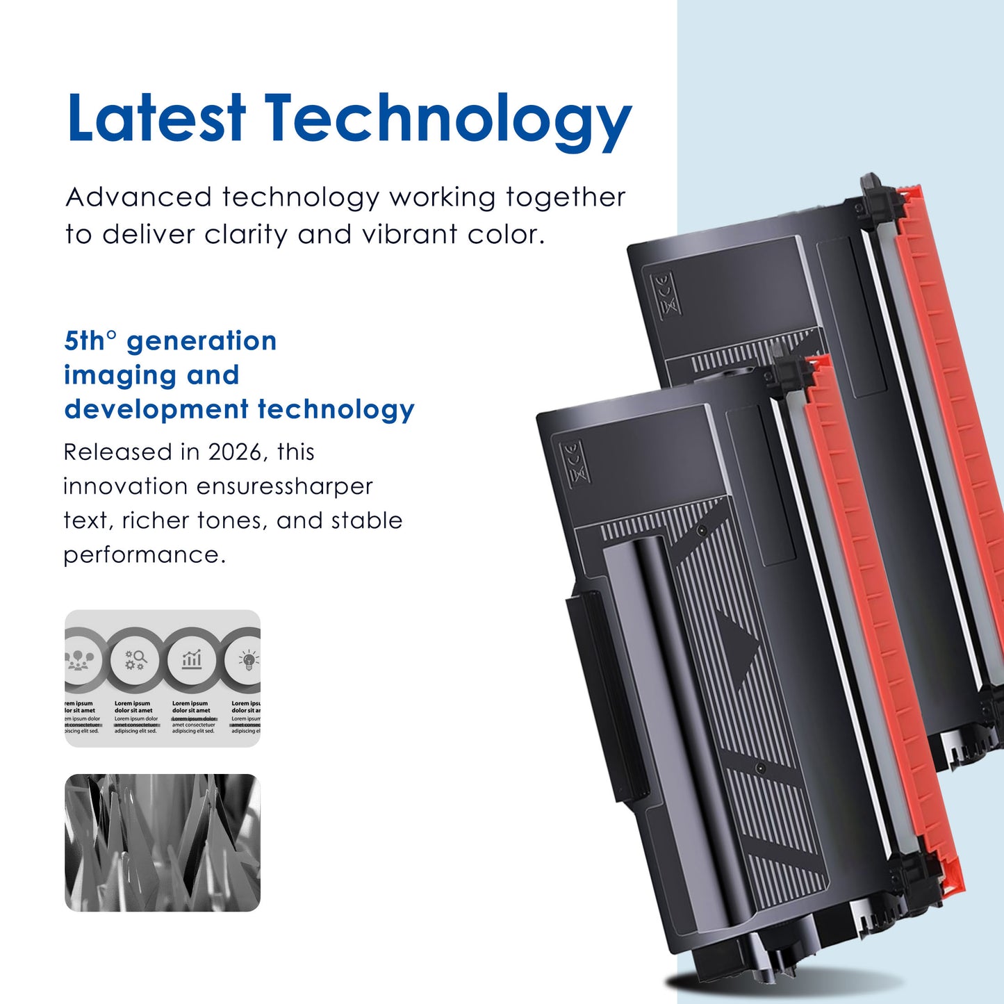TN-850 TN 850 Toner Cartridge Compatible for Brother TN850 High Yield Black Works with DCP-L5600DN HL-L5000D MFC-L5850DW ( 2-Pack )