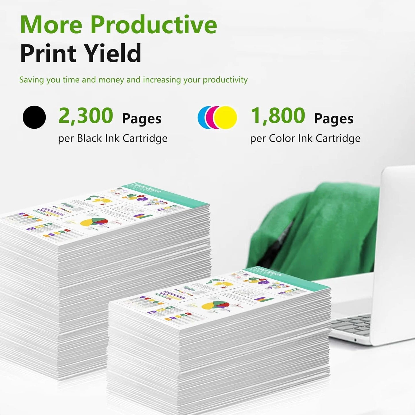 952 XL Ink Cartridge Compatible for HP 952 Combo Ink Cartridges for Office Jet Pro 8720 8710 Printer