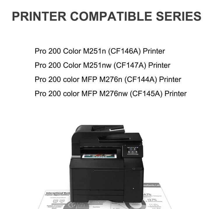131A | CF210A CF211A CF212A CF213A Toner Cartridge Compatible for 131A Printer Toner Cartridges Pro Color M251nw M276nw M251n Printers 5 Pack ( 2 Black+1 Cyan+1 Magenta+1 Yellow)
