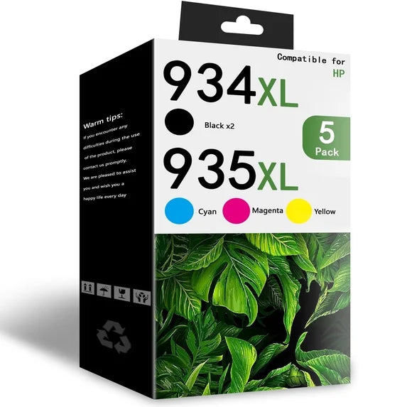 5 Pack 934xl 935xl Ink cartridge Compatible for 934 935 Ink cartridge Combo Pack for 6830 6230 6835 Printers