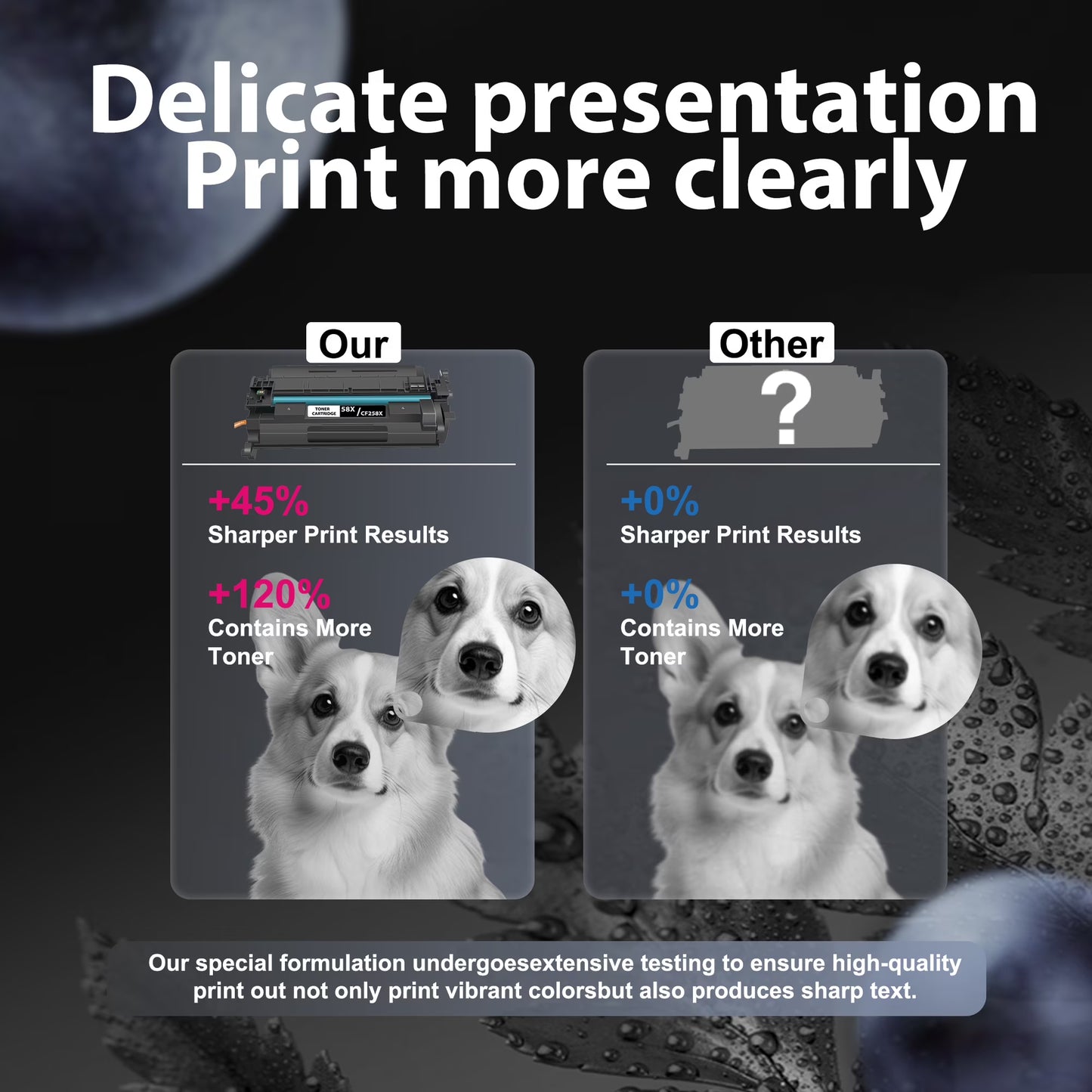 58X CF258X Toner Cartridge Compatible for 58X 58A Toner LaserJet Pro M404dw M404n M428dw Printer (2 Pack Black)