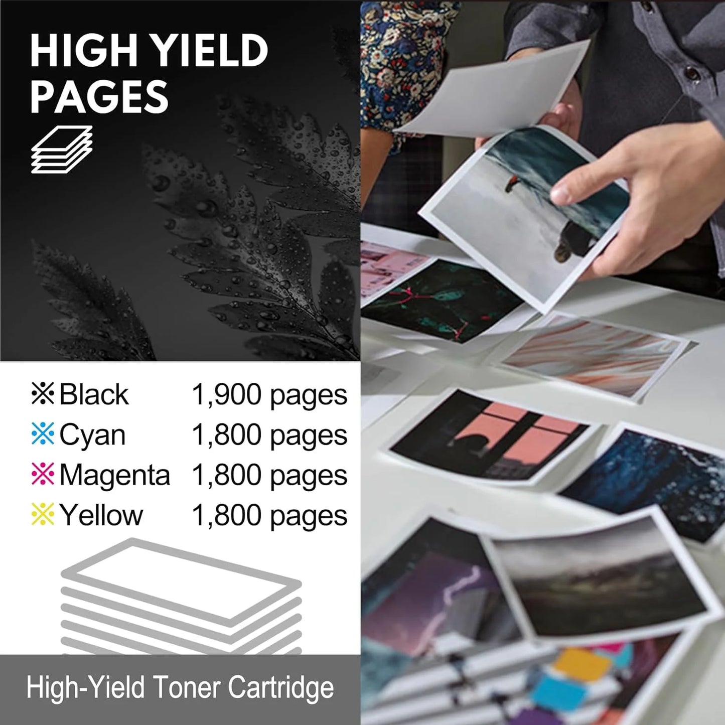 201A 201X High Yield Toner Cartridges Compatible for 201A CF400A 201X CF401A CF402A CF403A Toner Cartridge set Pro MFP M277dw M277c6 Printer, 4 Pack (Black Cyan Magenta Yellow)