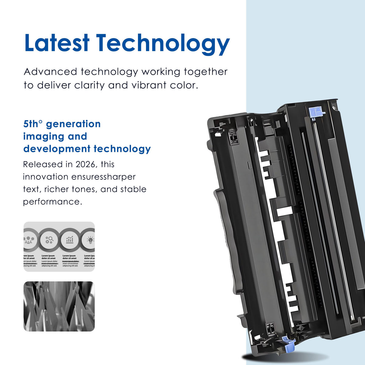 DR520 DR-520 Drum Unit Compatible for Brother DR520 High Yield Black Works with DCP-8060 MFC-8370 HL-5240 [ 1-Pack, 25000 Pages Per drum unit ]