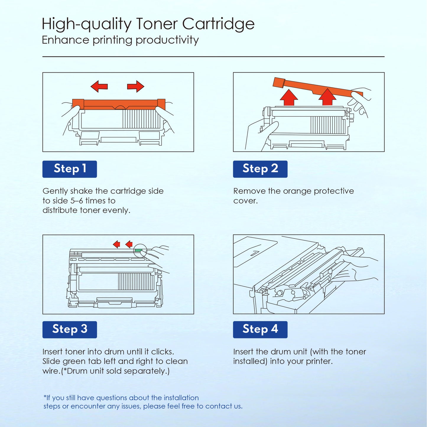 TN420 TN-420 Toner Cartridge Compatible for Brother TN-420 High Yield Black Works with DCP-7065D Intellifax-2890 HL-2240D 2242D [ 2-Pack ]