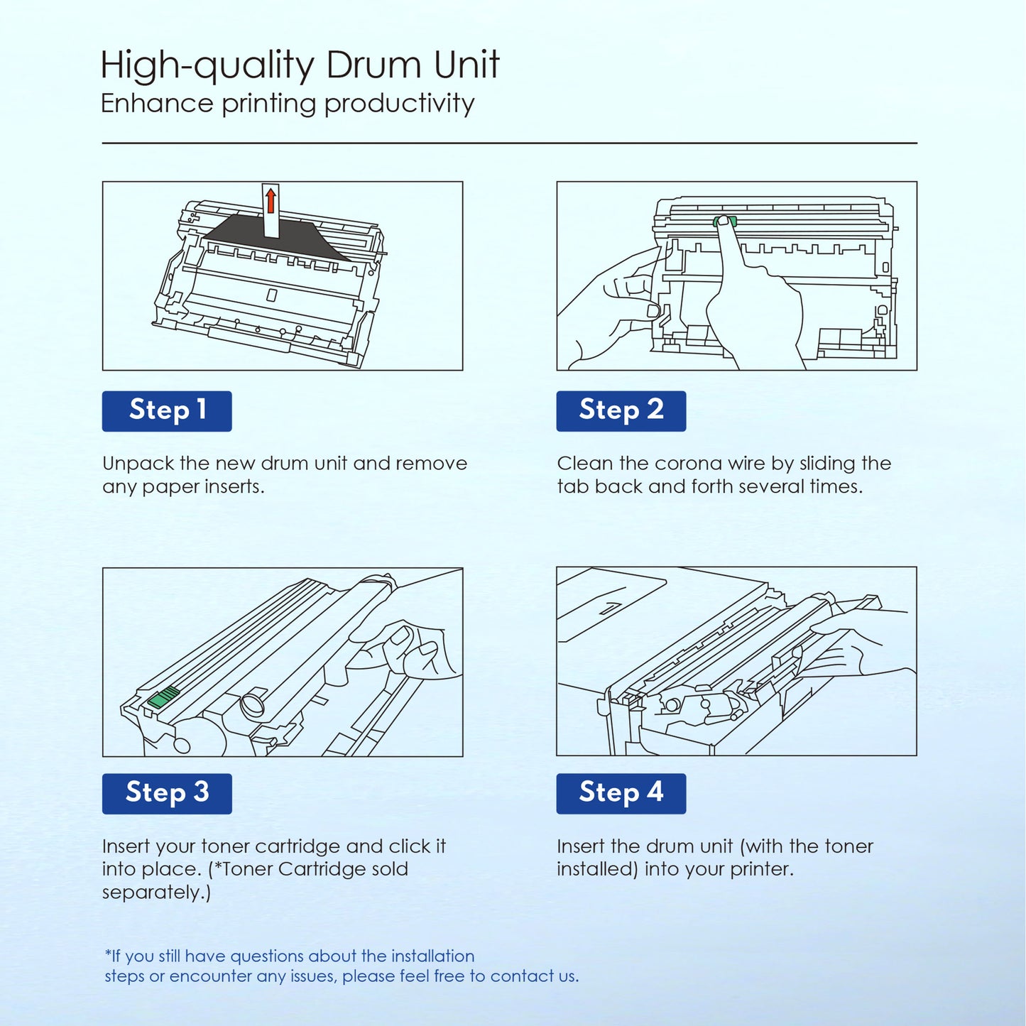 DR730 DR 730 Drum Unit Compatible for Brother DR730 High Yield Black Works with DCP-L2550DW HL-L2350DW MFC-L2710DW [ 1-Pack, 13000 Pages Per drum unit ]