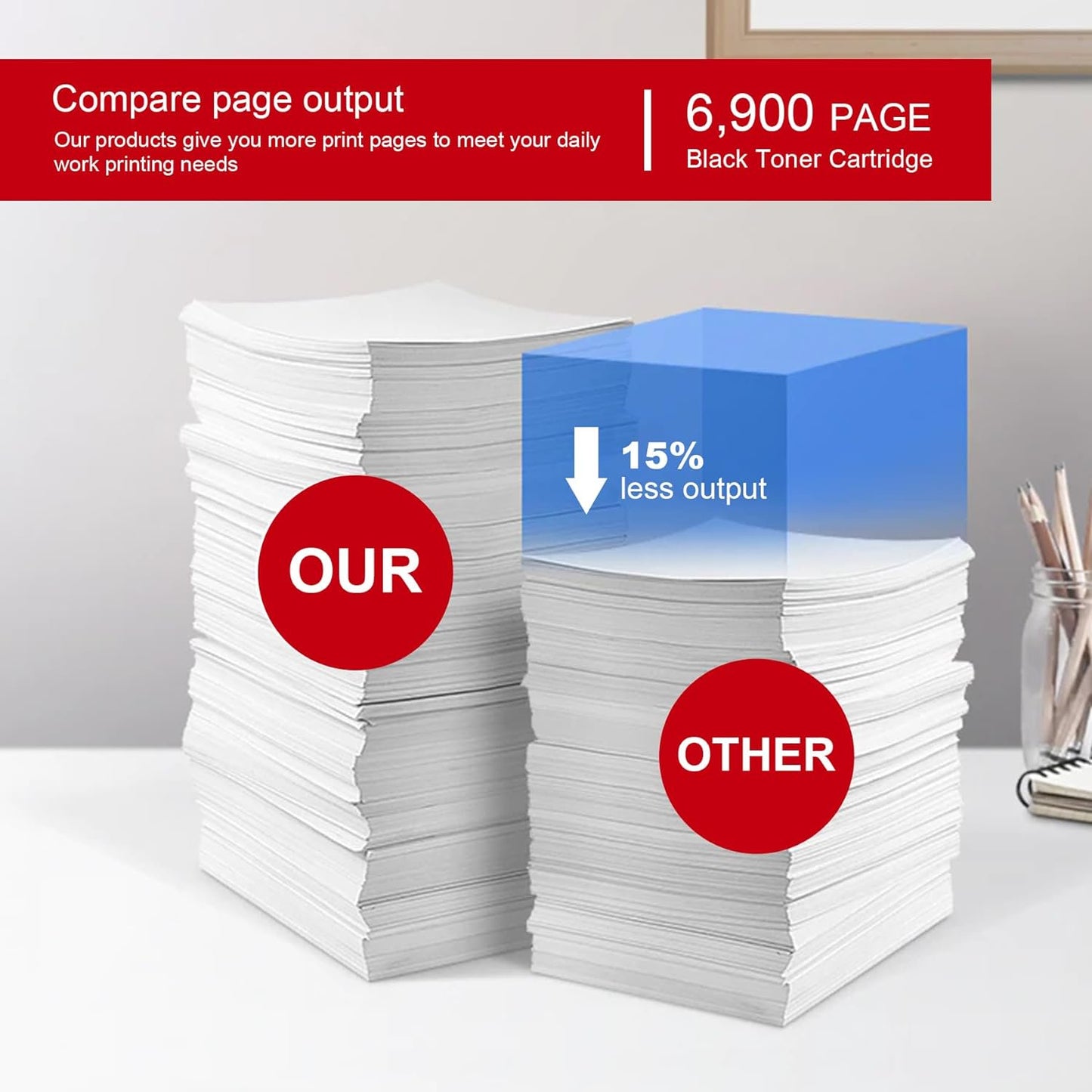 119 II Black Toner Cartridge (1-Pack) CRG119 II Toner Replacement for Canon 119 II Toner imageCLASS LBP6650dn MF5960dn MF5950dw MF6180dw Printer