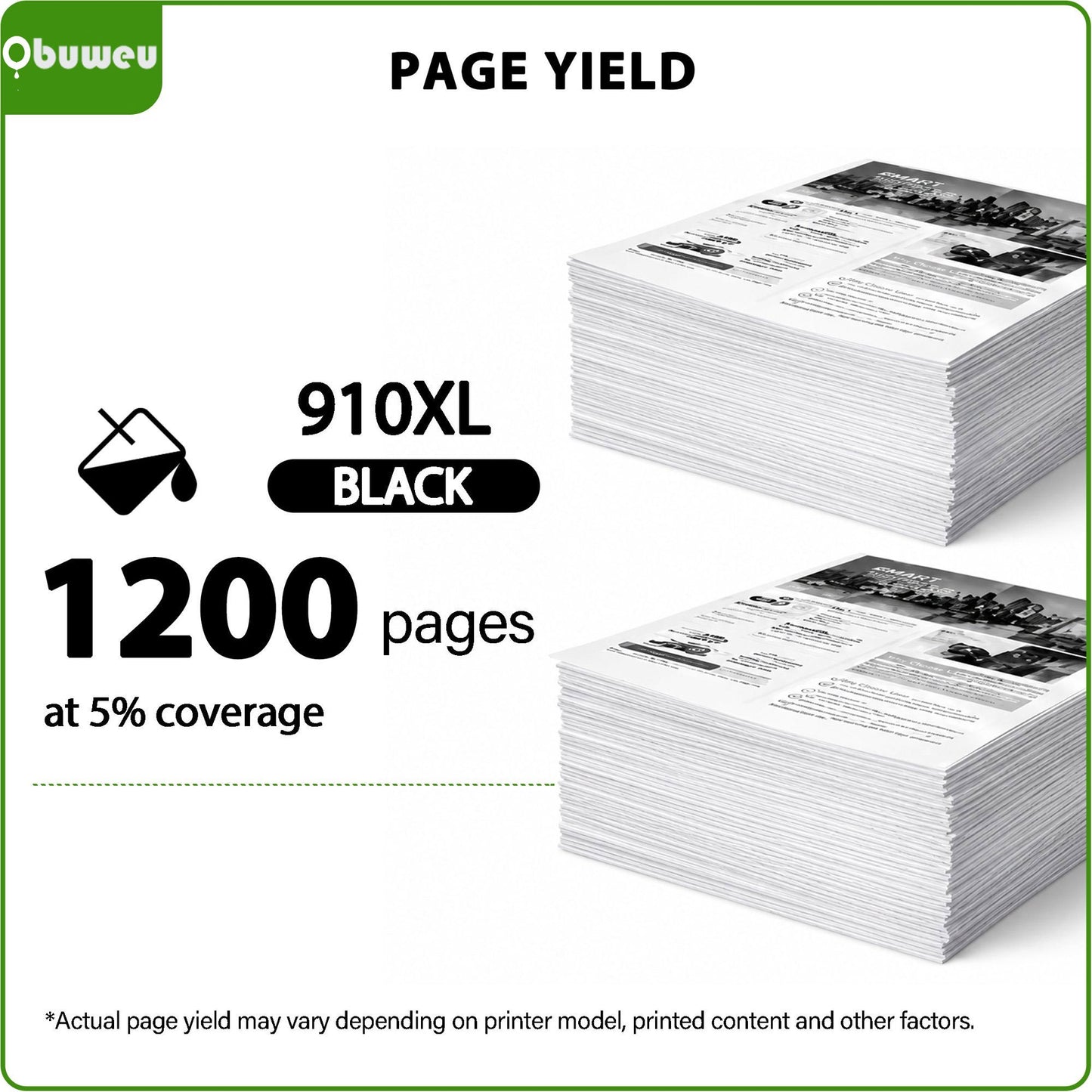910XL 910 XL Ink Cartridges 1-Pack Black Compatible for HP 910XL 910 Ink Cartridges for OfficeJet 8020 8015e OfficeJet Pro 8025e 8020e Printer
