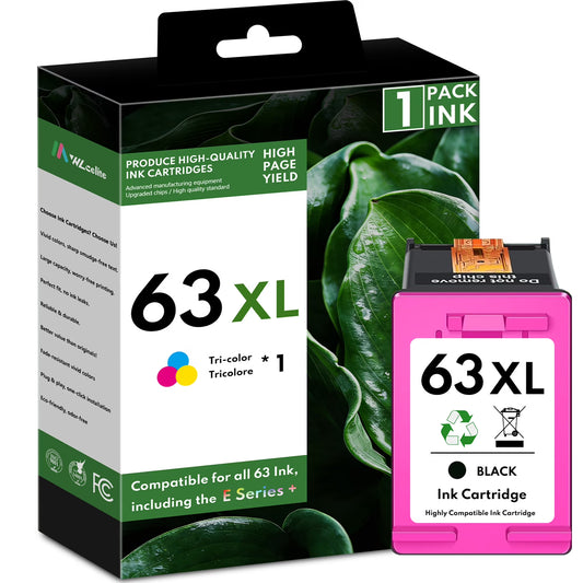 63 Tri-color Ink Cartridge Compatible for HP 63 63XL Ink Cartridge (1 Pack)