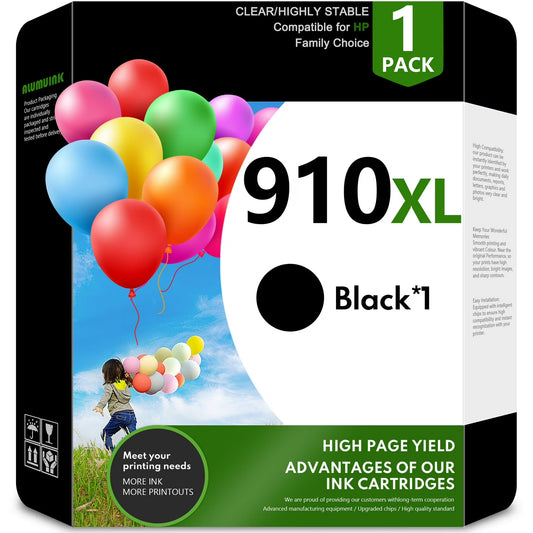 910 Ink Cartridge Black Compatible for HP 910 XL Ink Cartridges 8030 8025e 8010 8035 Printers Ink (1-Pack)