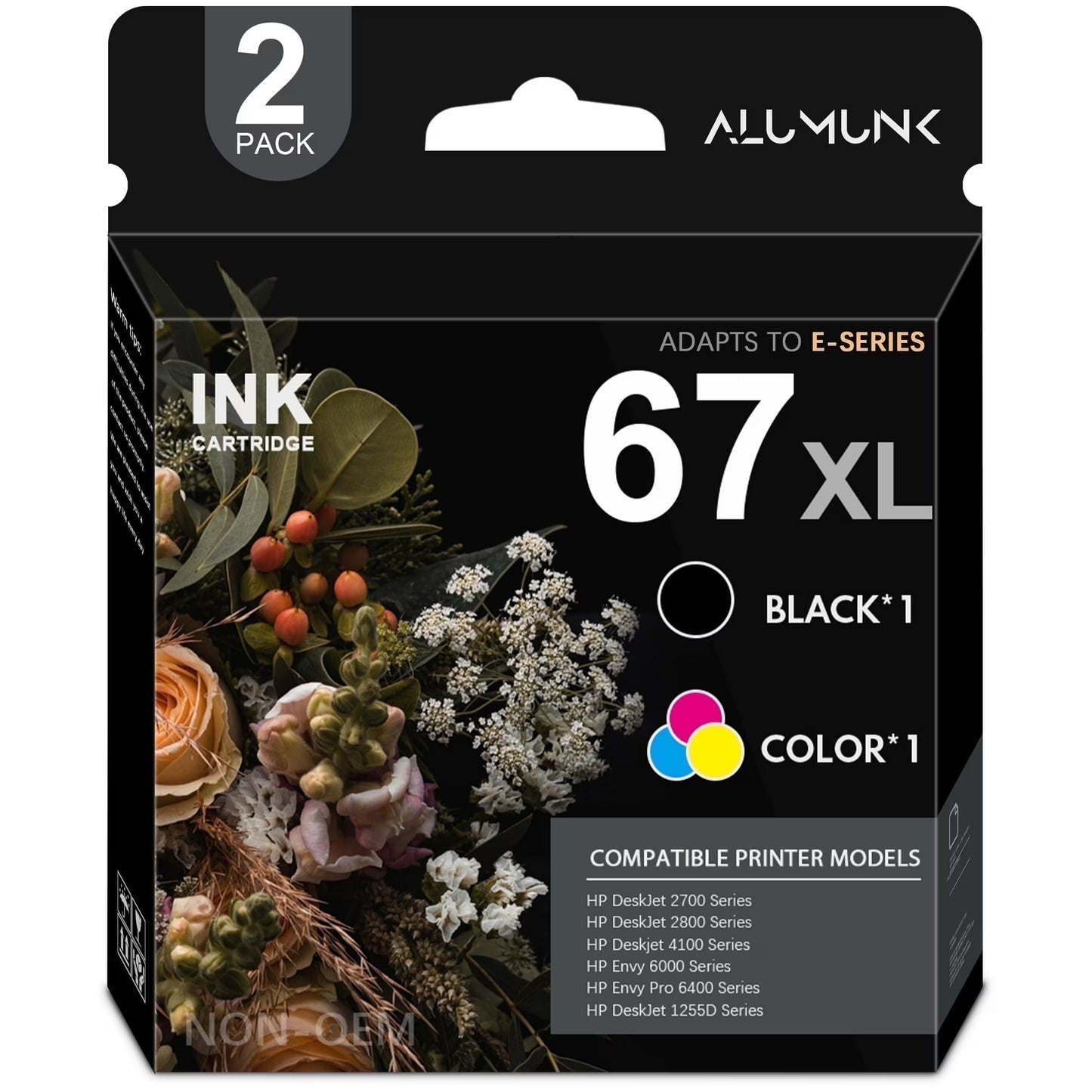 67XL 67 Ink Cartridge Compatible for HP 67 XL Ink Cartridges Deskjet 2742e Envy 6000 6010e Black Tri-Color