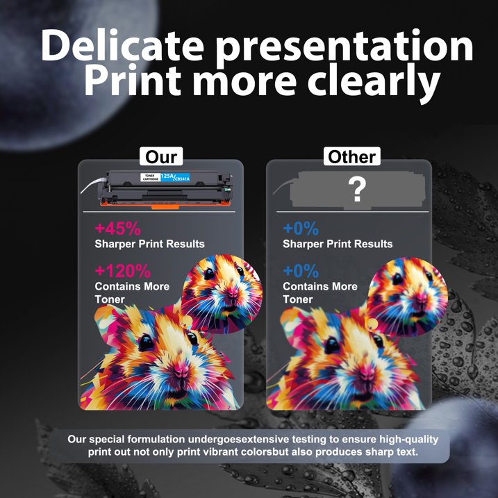 125A Cyan Toner Cartridge Compatible for HP 125A CB541A Toner Cartridge for CP1215 CM1312 MFP Printer