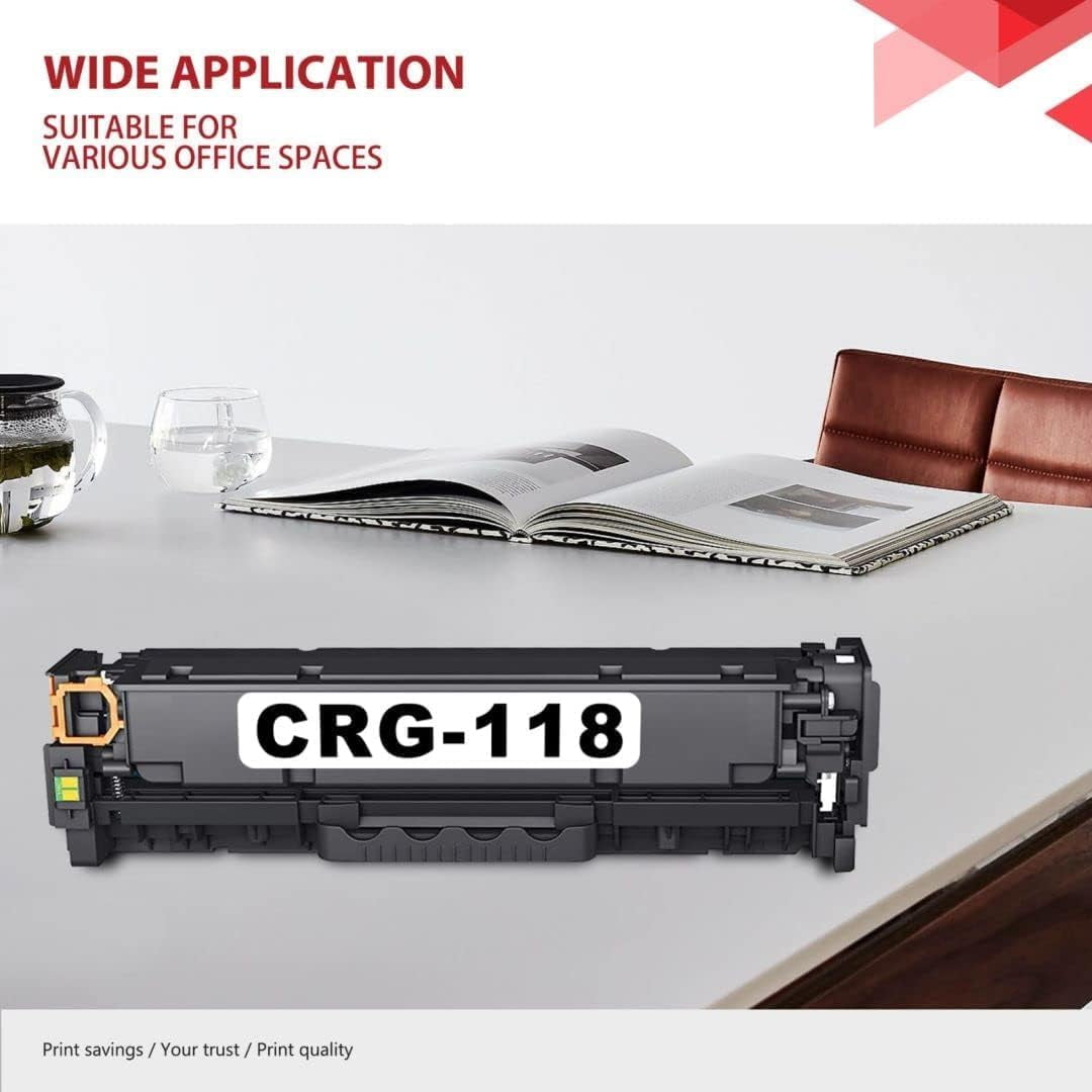 High-Yield 118 Toner Cartridges (4-Pack, Black, Cyan, Magenta, Yellow) - VASERINK Compatible 118BK 118C 118M 118Y Toner Replacement for Canon Color imageCLASS MF8350Cdn MF8380Cdw Printe