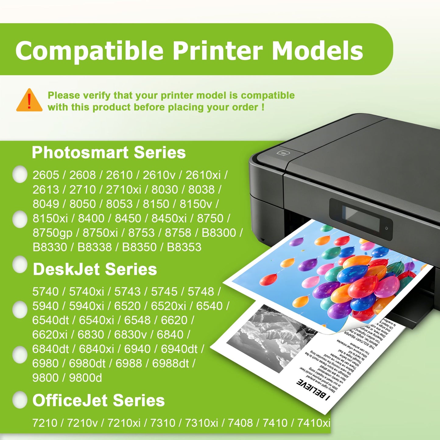 96 97 Ink Cartridges Combo Pack Compatible for 96 and 97 Ink Cartridge Work with Office Jet 7210 7210v Deskjet 5740 5740xi Photosmart 2605 2608 Printers (1 Black /1 Tri-Color)