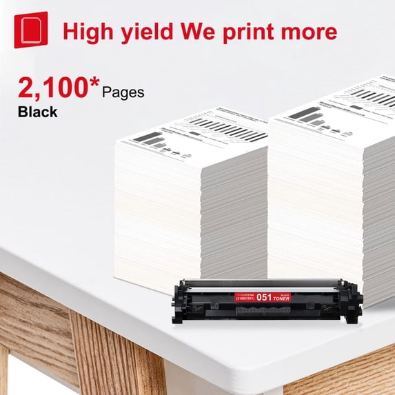 CRG-051 Toner Cartridge Replacement for Canon 051 Toner ImageCLASS MF264dw MF267dw MF269dw LBP162dw Printer, 2 Pack Black