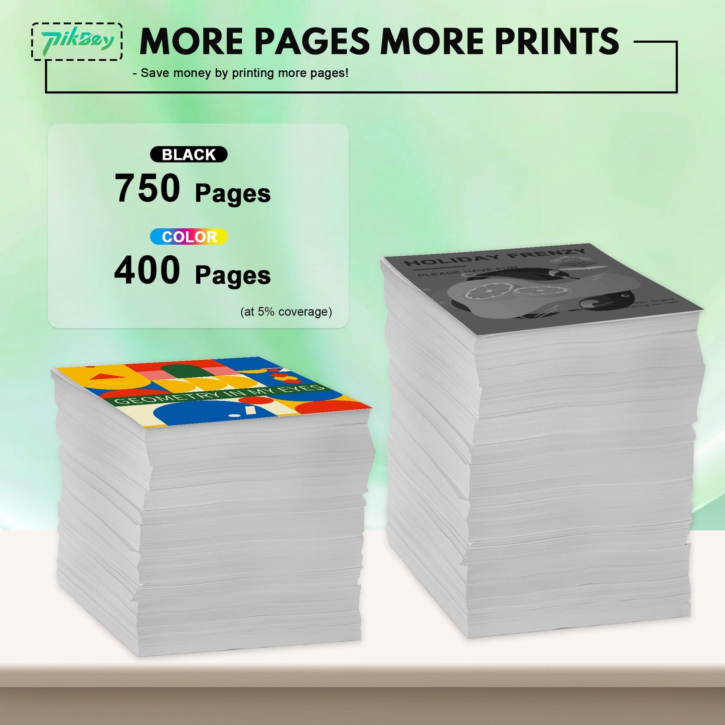 901XL Ink Cartridges 2-Pack Black/Tri-color Compatible for HP 901 Ink Cartridge for Officejet 4500 J4524 J4540 J4550 J4580 J4624 J4680 Printer