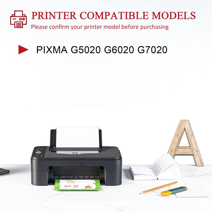 GI 20 Ink Refill Compatible for Canon 20 Ink Refill Bottles Kit for PIXMA G5020 G6020 G7020 Printer（4 Pack）