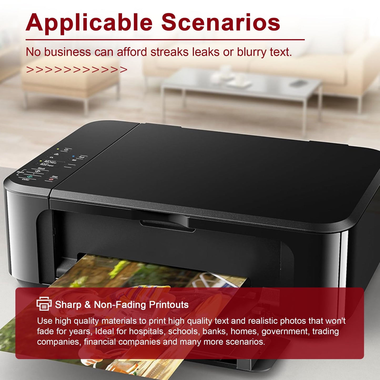 PGI-2200XL Ink cartridges Compatible for Canon PGI-2200XL ink for Canon Maxify iB4020 Printer (1 Black, 1 Cyan, 1 Magenta, 1 Yellow, 4Pack)