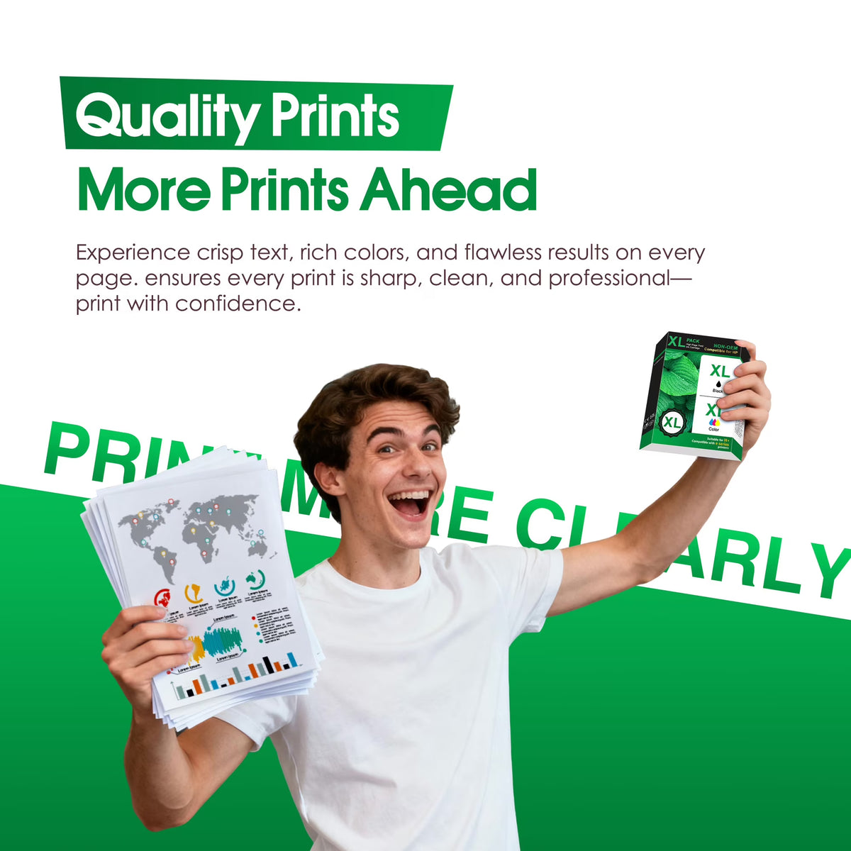564XL Ink Cartridges Compatible for 564 XL 564 Ink Cartridge Work with DeskJet 3520 3521 3522 Photosmart Premium C309A C410A C310A C510 B209 B210 Printers (1 Black / 1 Cyan / 1 Magenta / 1 Yellow)