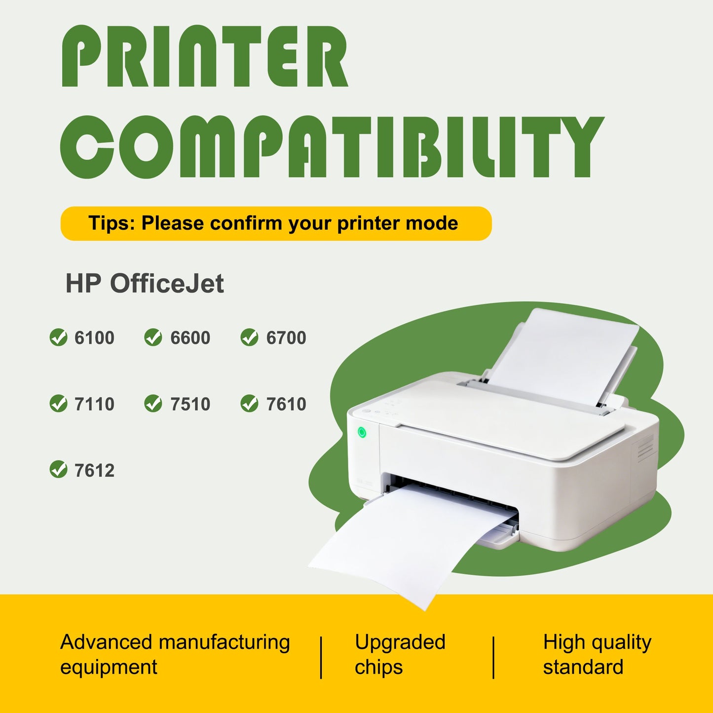 932XL 933XL Ink Cartridge Compatible for HP 932 933 Ink Cartridge Combo Pack for HP OfficeJet 6100 6600 Printers