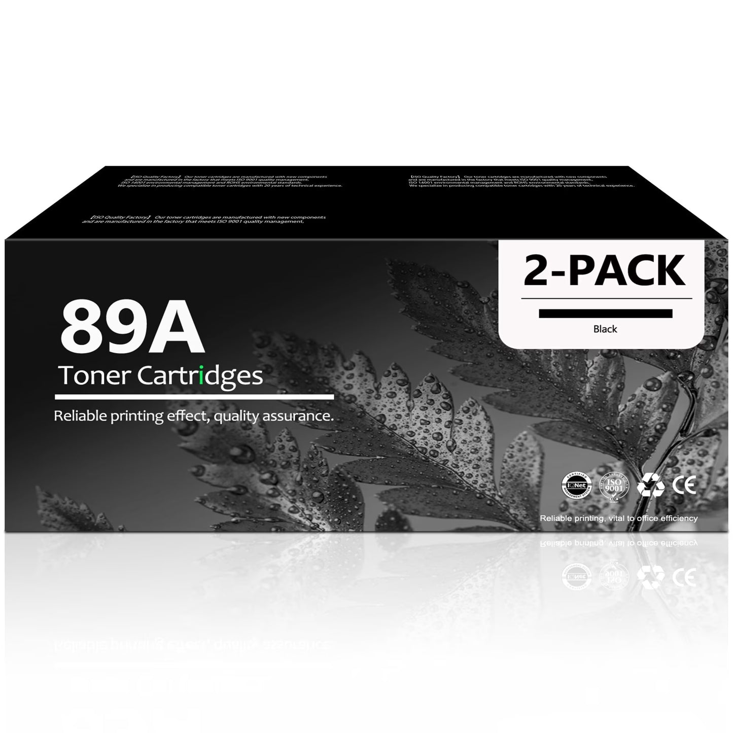 89A Black Toner Cartridge Compatible for 89A Toner(with Chip)for Laserjet Enterprise MFP M528dn M528f Printer(2-Pack)
