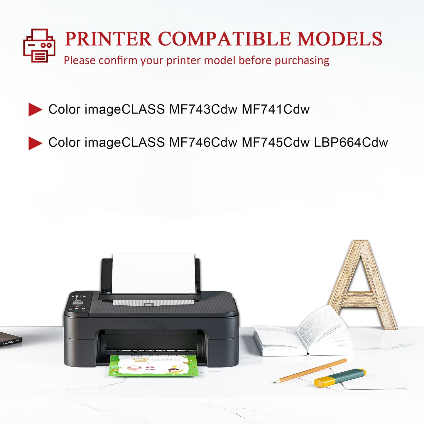 055 Toner Cartridge Replacement for Canon 055 High Yield Toner Cartridge for Color image CLASS MF743Cdw MF741Cdw Printer