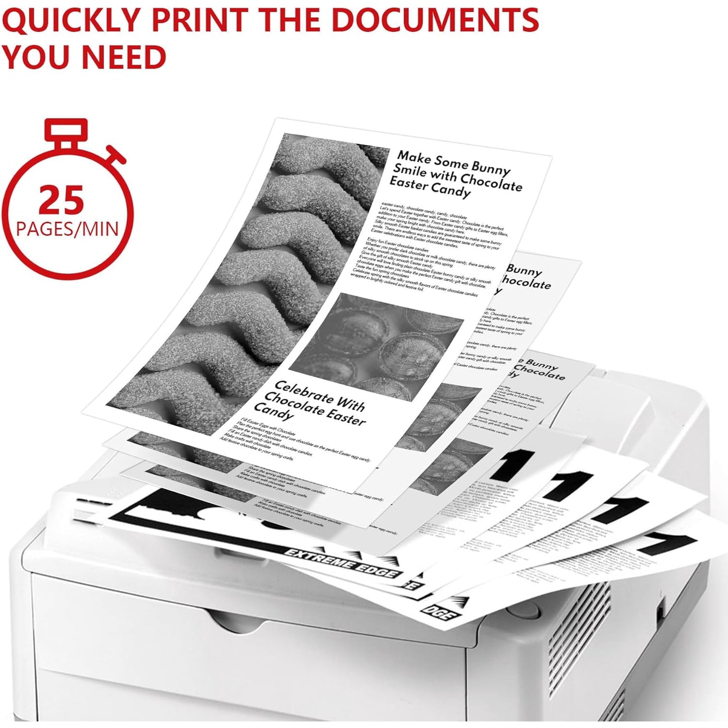 125 Toner Cartridge 1 Black 125 Toner Replacement for Canon 125 ImageCLASS LBP6030w LBP6000 MF3010 Printer