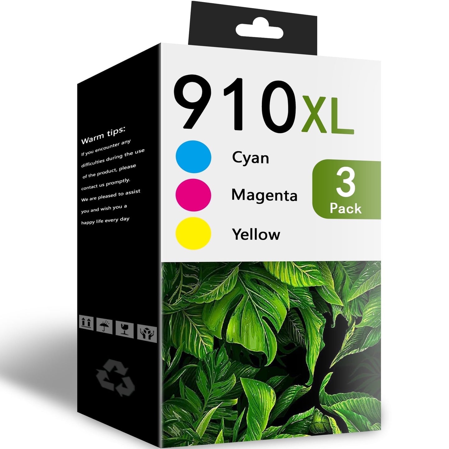 910XL Ink Cartridge (Cyan/Magenta/Yellow) 3 Pack Compatible for HP 910 ink cartridge Ink Cartridge 910 OfficeJet 8022e 8020e 8024e 8025e 8028e 8035e Printer