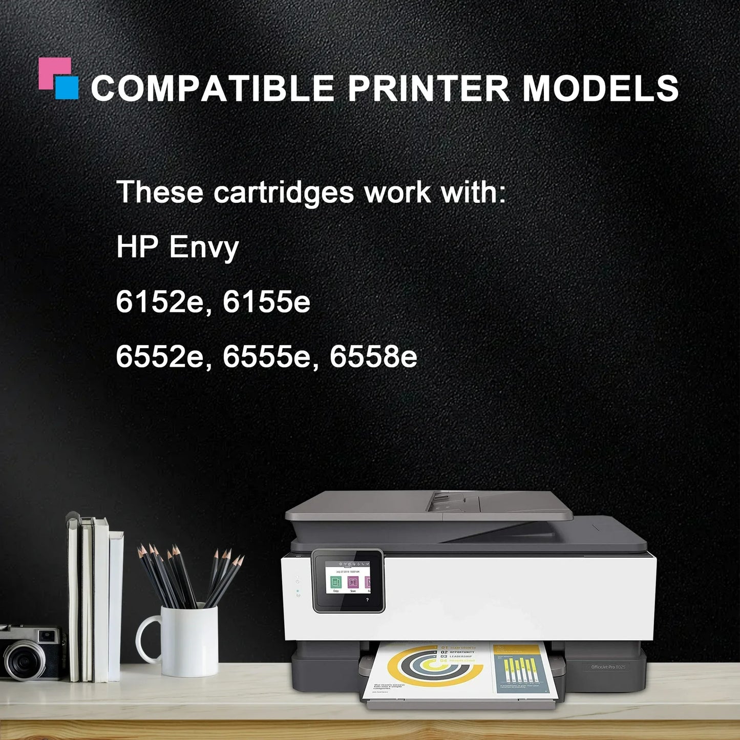 68 Ink Compatible for HP 68 Black Ink Cartridge for Envy 6100e 6500e Series