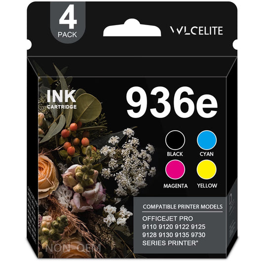 936e Ink Compatible for HP936 936e Ink Cartridge for 4 pack for OfficeJet Pro 9125e 9128e Printer