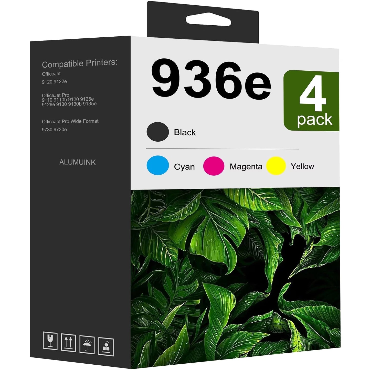 936e Ink 4 Pack Compatible for 936e Ink Cartridge for 9120 9122e Printer (Black Cyan Magenta Yellow）