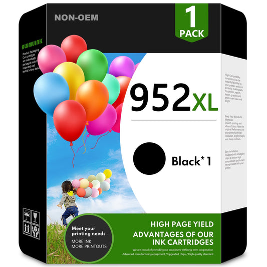 952XL Ink Black Compatible for HP 952 XL Ink Cartridges for Officejet Pro 8710 8745 8702 Printer
