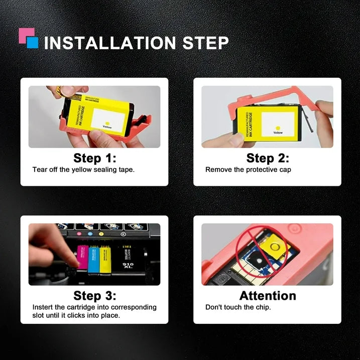 962 Ink Cartridges Compatible for HP 962 962 XL Ink Cartridges for 9015 9025 9018e 9015e 9010 Printer (4 Pack)