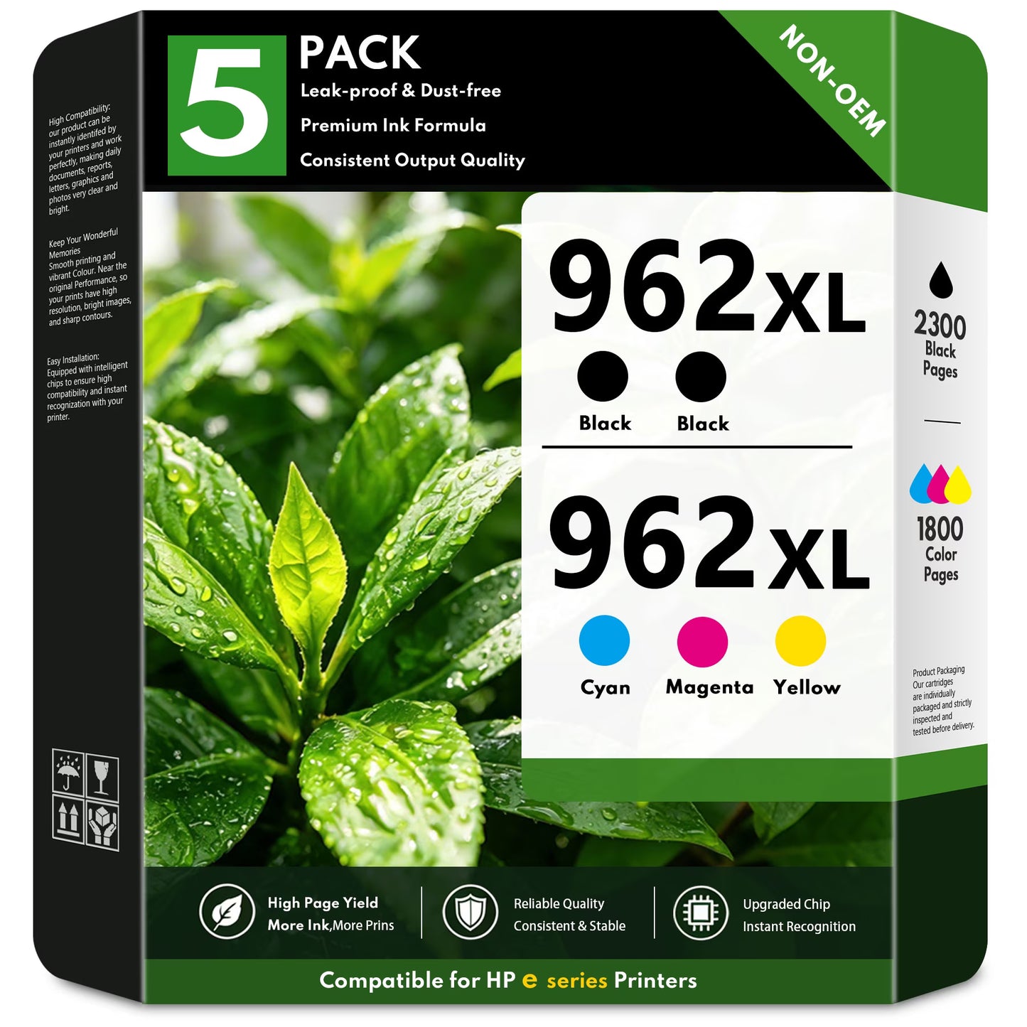962 XL Ink Cartridges Compatible for HP962XL Ink Cartridges 962 Ink Combo Pack for OfficeJet 9012e 9010 9022e 9029e Printers (5 Pack)