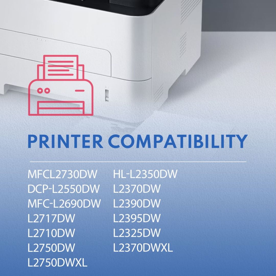 TN760 Black High Yield Toner Cartridge Replacement for Brother L2717DW L2710DW L2750DW L2750DWXL Printer, 2 Pack
