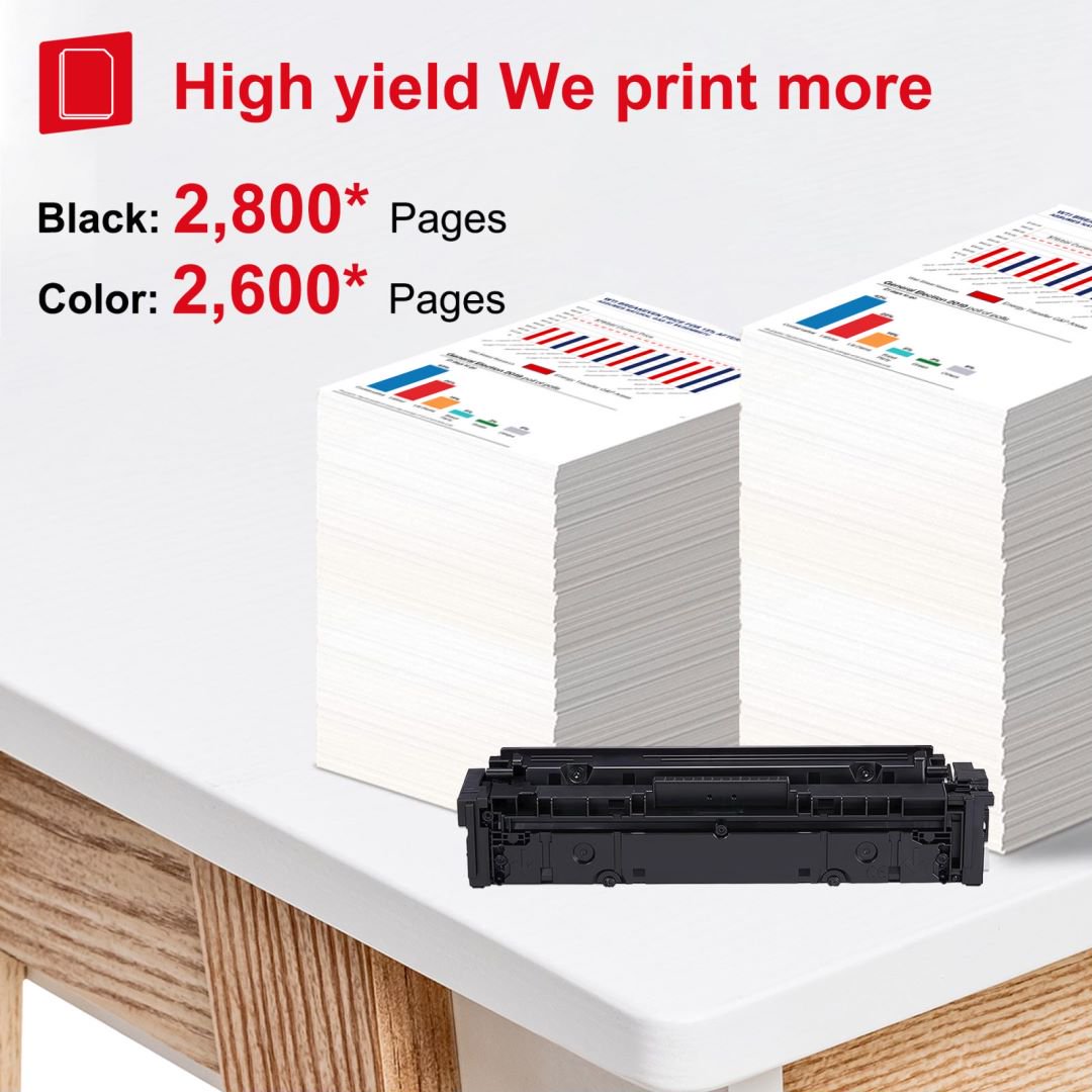 055 Toner Cartridge 4 Pack-BK/C/M/Y Replacement for Canon 055 ImageCLASS MF741Cdw MF743Cdw MF745Cdw MF746Cdw LBP664Cdw Printer
