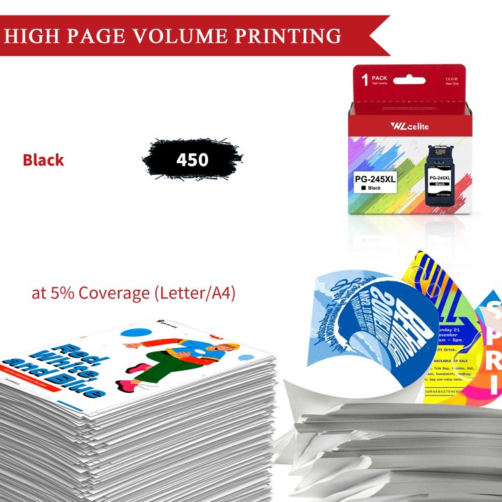 PG 245XL Ink Cartridges for Canon Ink 245XL 245 Ink Cartridge for MX532 TS5120