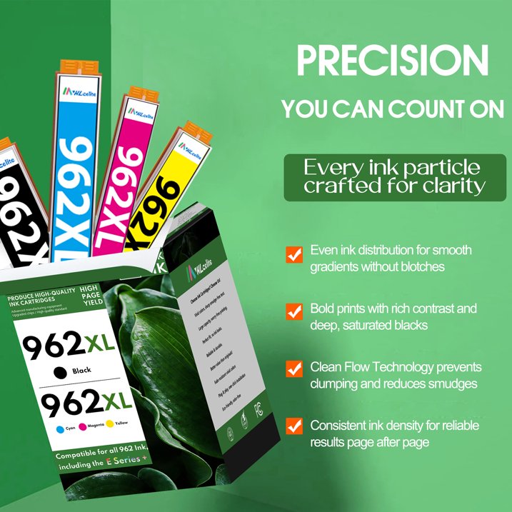 962 Ink Cartridges Compatible for 962 962 XL Ink Cartridges for 9015 9025 9018e 9015e 9010 Printer (4 Pack)