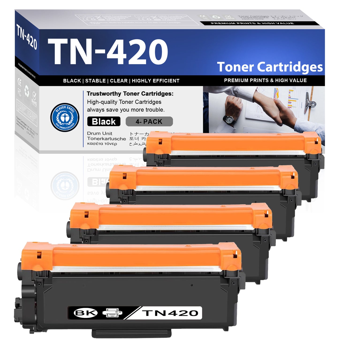 TN420 Toner Cartridges ZXTZX Compatibles for Brother TN420 Toner HL-2270DWMFC-7360N Series Printers 2 Pack Black